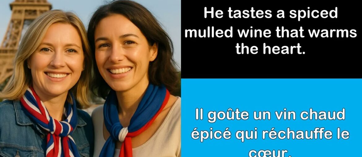 Say it in French I He tastes a spiced mulled wine that warms the heart Say it in French I He tastes a spiced mulled wine that warms the heart