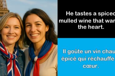 Say it in French I He tastes a spiced mulled wine that warms the heart