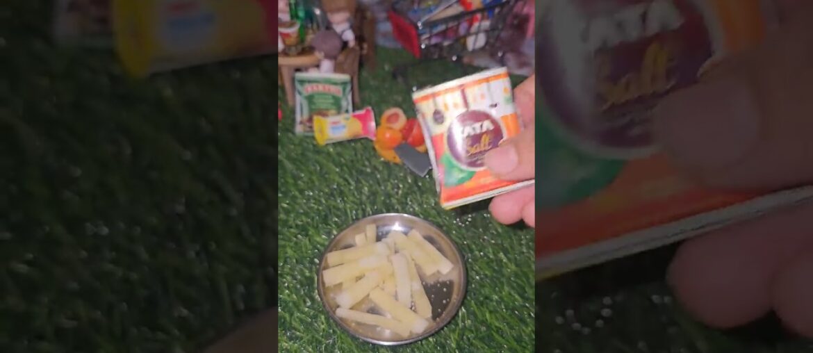 mini french fries#miniaturecooking #miniaturefood #shortsviral #ytshortsviral #trendingshorts
