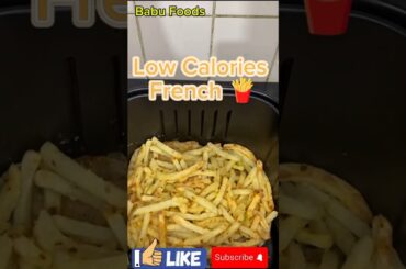 Air Fryer French Fries Recipe | Oil Free Crispy Fries |low Calories Fries by Babu Foods #frenchfries