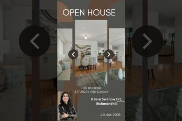 Ana Momtazian Presents: Open house invitation: 8 Barn Swallow crt, Richmond hill