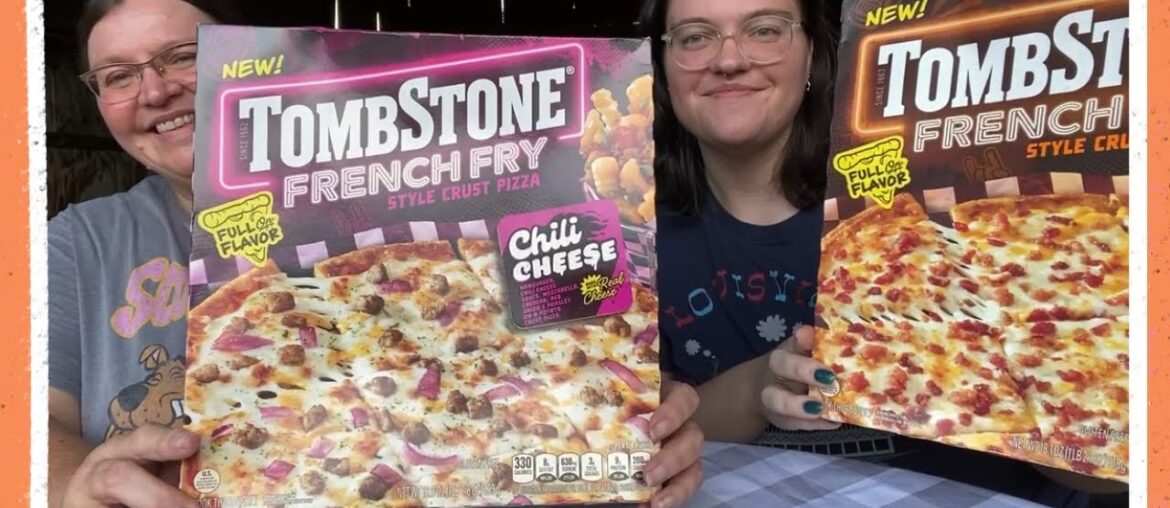 Tombstone French Fry Style Crust Pizza (Loaded Bacon Cheddar & Chili Cheese) Taste Test / Review!