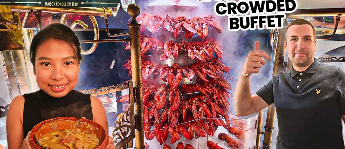 We Tried the WORLD’S BEST BUFFET in France - Unlimited Lobster, Foie Gras & Caviar for just $73!