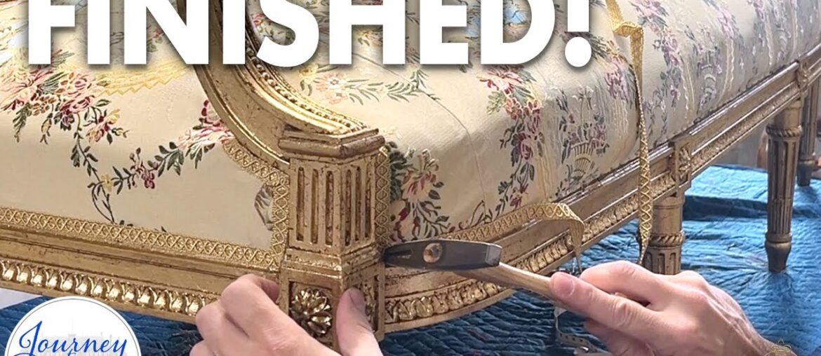THE FINAL REVEAL! Completing the Upholstery for an Antique French Settee – DIY Chateau Furnishings THE FINAL REVEAL! Completing the Upholstery for an Antique French Settee - DIY Chateau Furnishings