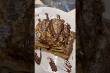 Nutella Stuffed French Toast |easy breakfast recipe #food #recipe #chocolate #breadrecipe #bread