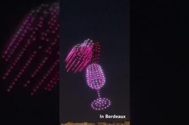 Wine Festival celebrations by drones. France, Bordeaux