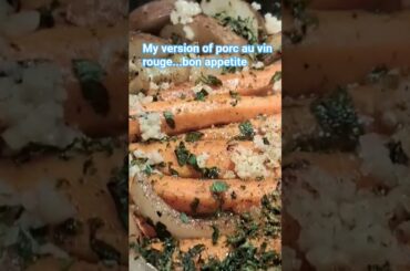 beginnings of French braised pork in red wine. #foodie #frenchcuisine #dinner