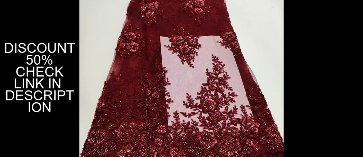 2025 Luxury Wine French Tulle Lace Fabric With Sequins Beaded Embroidery African Nigerian Lace Fabri