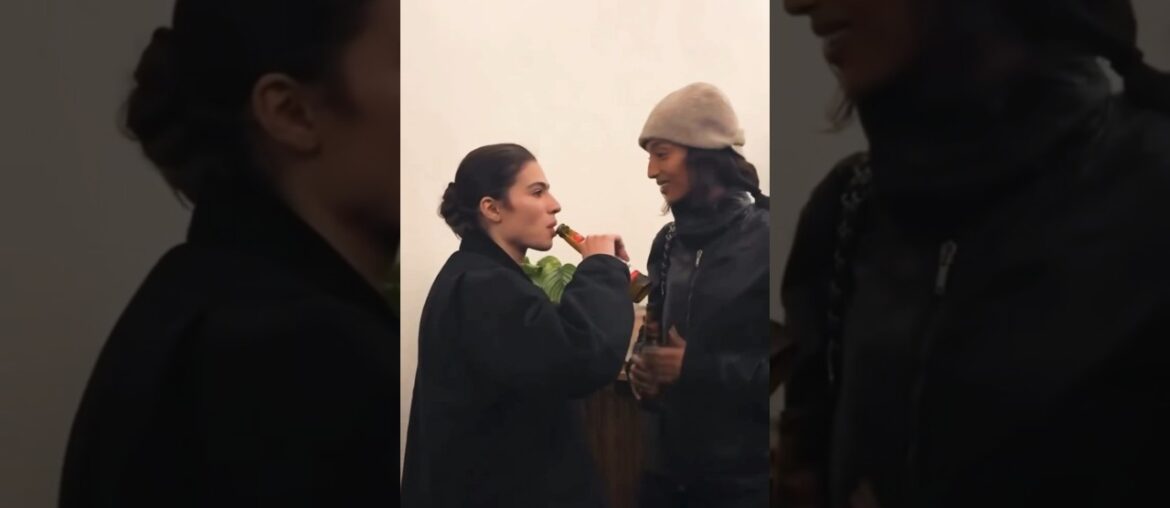 Model scandal: Loli Bahia (Roubille) Smoking and drinking wine