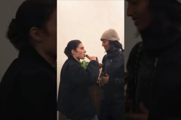 Model scandal: Loli Bahia (Roubille) Smoking and drinking wine