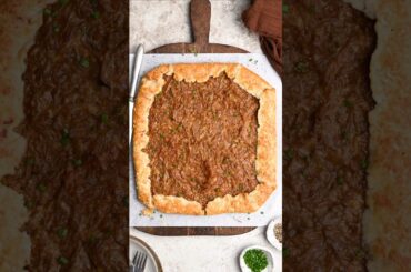 French onion galette. recipe link in description. #galette