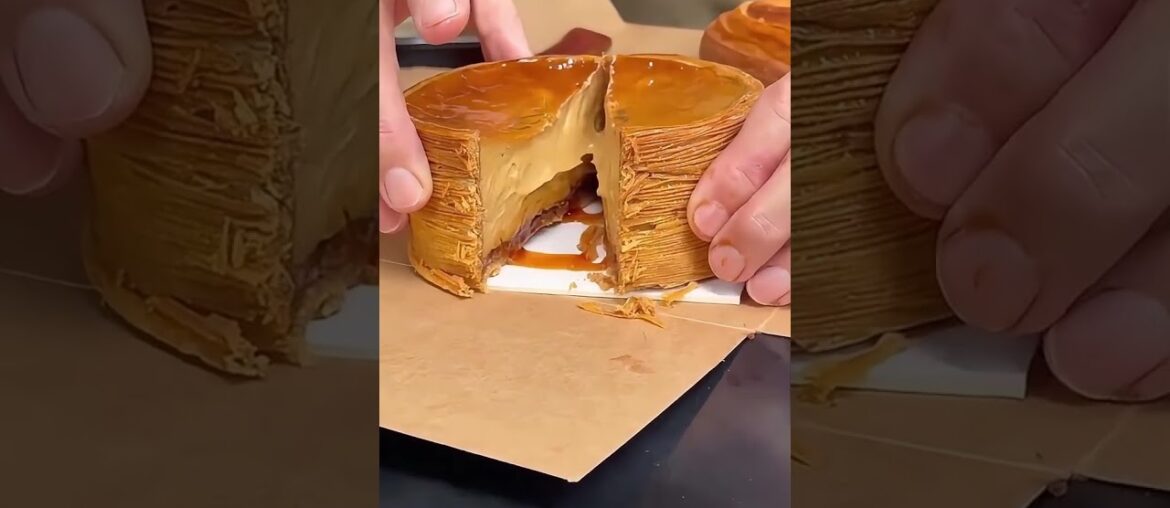 Crispy French Custard Tart #shorts