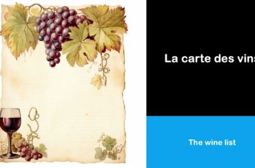 Say it in French I The wine list