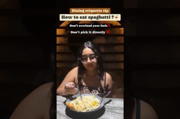 How to eat spaghetti pasta? Dining etiquette #shorts #spaghetti #pasta #dining #etiquette #italian