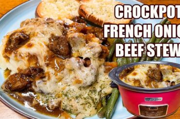 Slow Cooker French Onion Beef Stew in the Crockpot