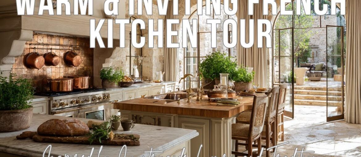 Warm & Inviting French Kitchen Tour Inspired by Countryside Luxury and Tradition