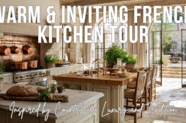 Warm & Inviting French Kitchen Tour Inspired by Countryside Luxury and Tradition