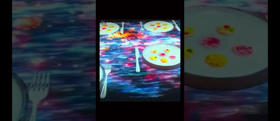 A fine dining experience with 3D projection mapping on your plate A fine dining experience with 3D projection mapping on your plate