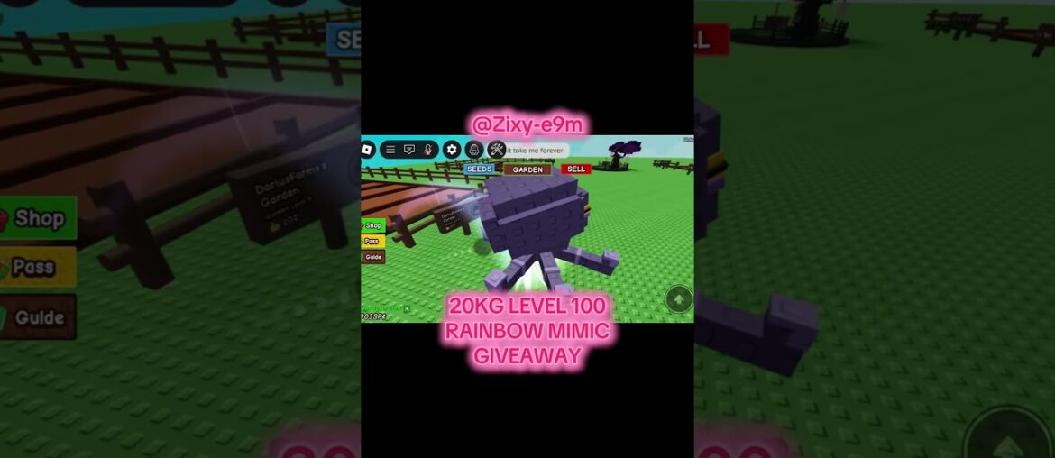 RAINBOW MIMIC LEVEL 100 #gag #growagarden #roblox  GIVEAWAY #kitsune #raccoon #mimic #plantsvsbrainr