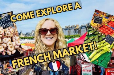 COME & EXPLORE A TRADITIONAL FRENCH MARKET IN NORMANDY! TROUVILLE-SUR-MER / DEAUVILLE. IMMERSIVE 4K!