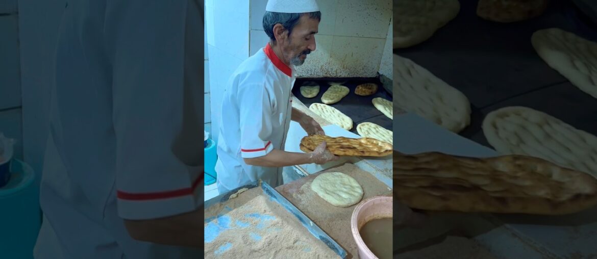 Baking Barbara bread by Haji Baba in Iran#shortsvideo Baking Barbara bread by Haji Baba in Iran#shortsvideo