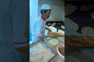 Baking Barbara  bread by Haji Baba in Iran#shortsvideo