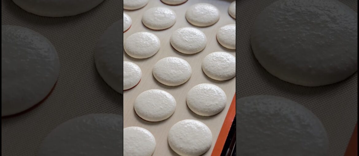 White French Macarons Process #shorts #frenchmacarons #macarons