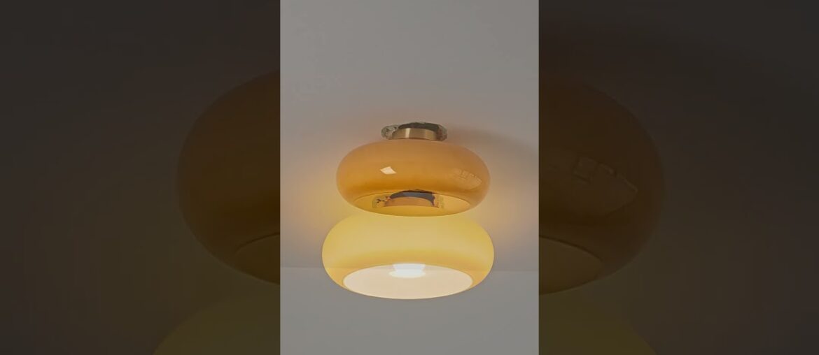 French Vintage Hallway Ceiling Light Recessed Glass Lamp for Dining Room#home #ligth #bedroom