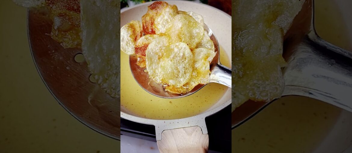Salted Potato Chips | Aloo Chips Recipe | Crispy Snack in Minutes | #shorts