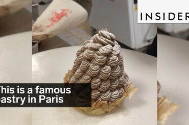 The Mont Blanc cake is of the most famous pastries in Paris