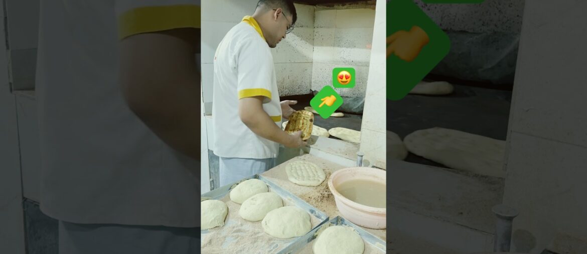 Cooking delicious Barbara  bread in#shortsvideo  Iran