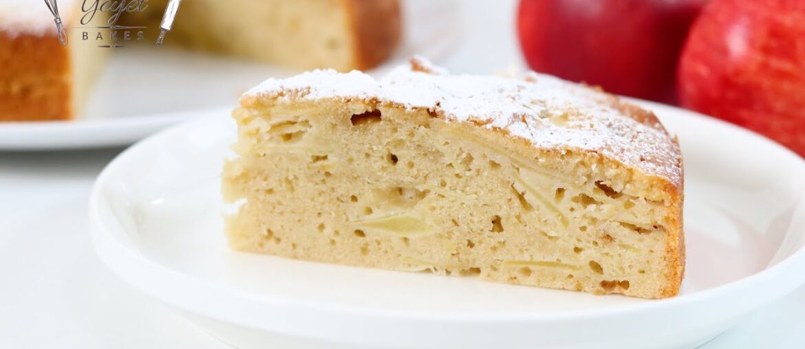 Moist & Buttery Classic FRENCH APPLE CAKE ( Easy Recipe )