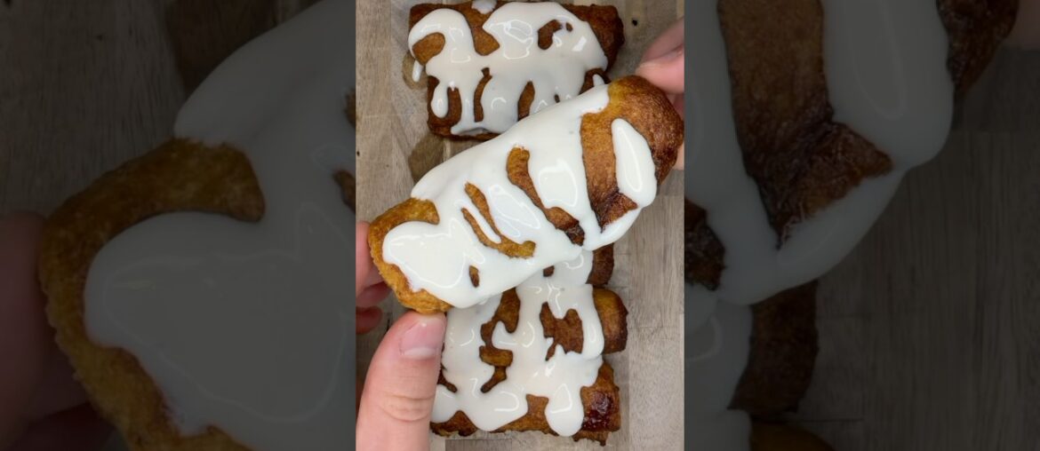 Cinnamon Roll French Toast Rolls! Recipe below in comments. #highprotein #lowcarb #airfryer