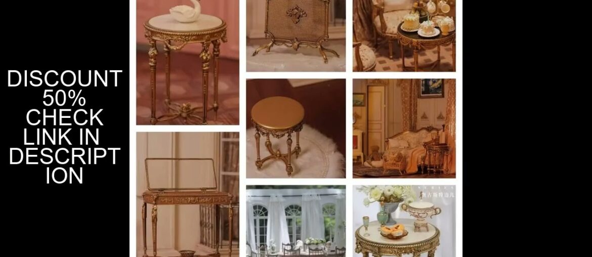 1/6 Miniature Furniture Vintage Coffee Table Sofa French Dining Chair Palace Jewelry Table Model 1/1