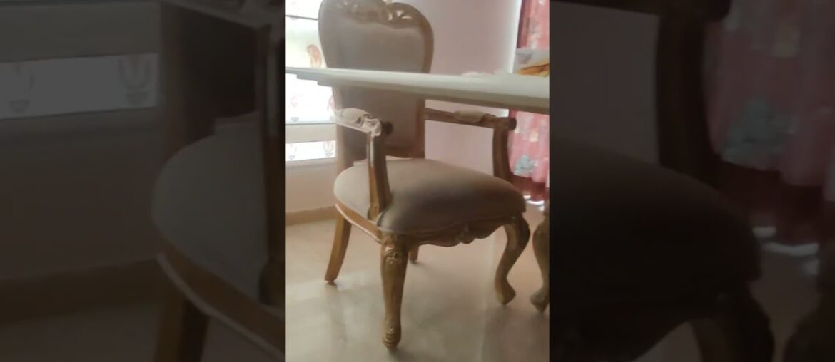 Classical French style dining table with a combination of modern look in teak wood #furniture