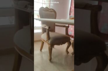 Classical French style dining table with a combination of modern look in teak wood #furniture