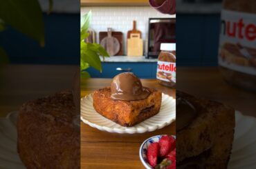 Cafe Style Nutella French Toast Recipe I #recipe I Nutella French Toast