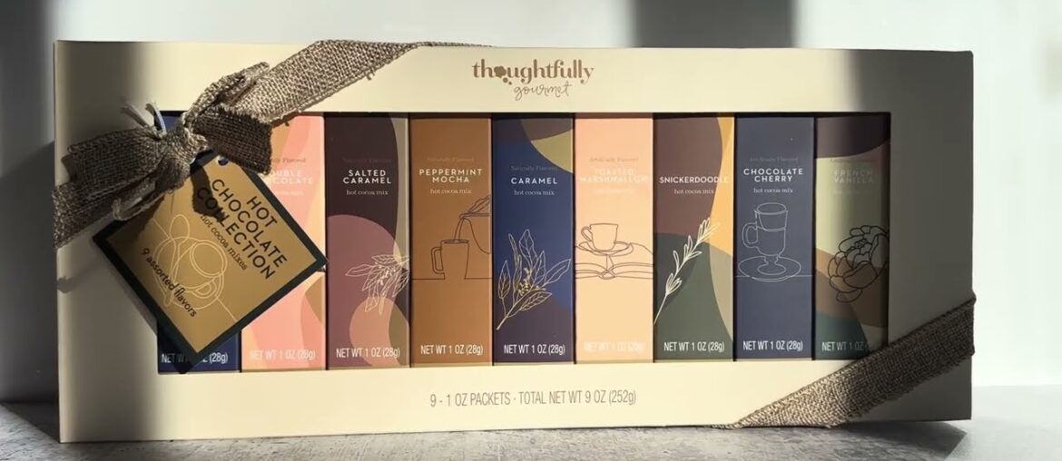 Thoughtfully Gourmet Hot Chocolate Gift Set | 9 Delicious Flavors in a Festive Gift Box Thoughtfully Gourmet Hot Chocolate Gift Set | 9 Delicious Flavors in a Festive Gift Box