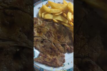 Steak Dinner And French fries