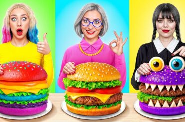 Wednesday vs Grandma Cooking Challenge | Funny Food Recipes by Multi DO Challenge