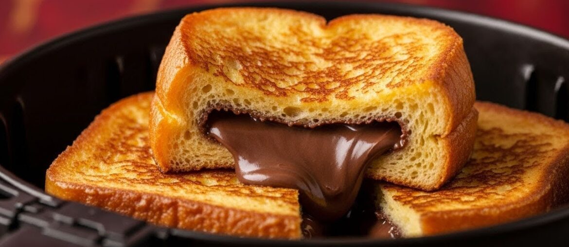 Air Fryer Nutella French Toast: Easy Breakfast Recipes In Air Fryer, Budget Breakfast Hack,
