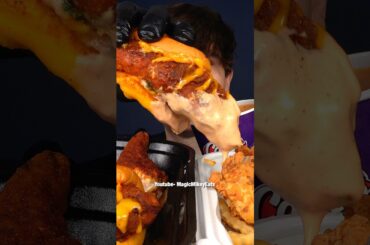 DAVES Hot Chicken + Canes sauce?! #asmr #mukbang