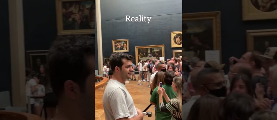 The crowd to see Mona Lisa in Louvre | Paris, France | #shorts #travel #explore #louvremuseum