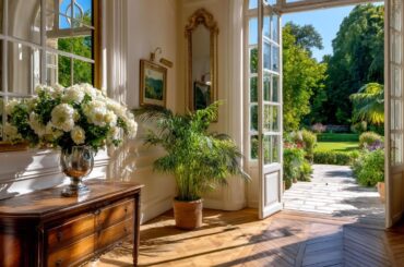 Comfortable French Country Living & Dining Elegance Inspired by Odiot’s Napoleonic | Manor Home Tour