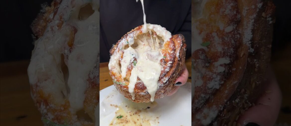 CHICKEN BACON ALFREDO PINWHEELS from Knapp Street Pizza in Sheepshead Bay Brooklyn NYC! #DEVOURPOWER