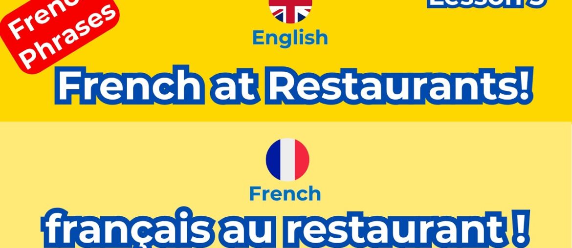 Learn French for Restaurants | Learn to Speak French Naturally #frenchlanguage #learnfrencheasily Learn French for Restaurants | Learn to Speak French Naturally #frenchlanguage #learnfrencheasily