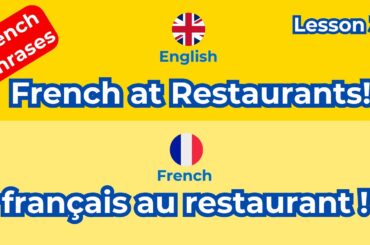 Learn French for Restaurants | Learn to Speak French Naturally #frenchlanguage #learnfrencheasily