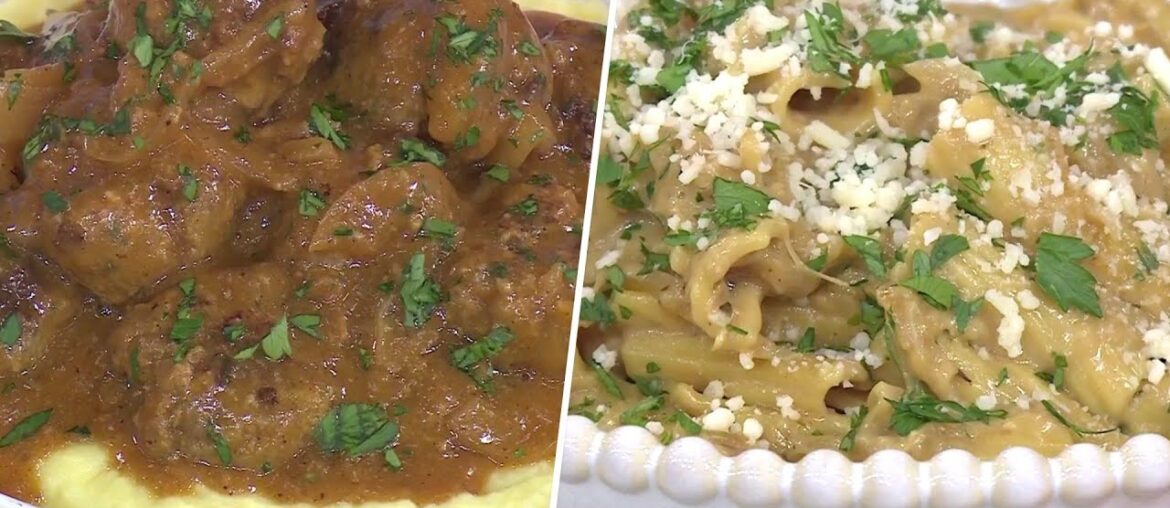 Salisbury Steak Meatballs, French Onion Pasta: Get the Recipes! Salisbury Steak Meatballs, French Onion Pasta: Get the Recipes!