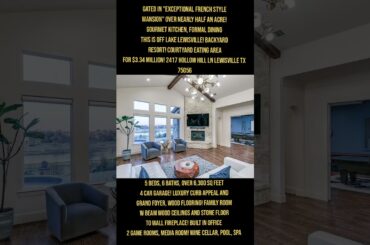 "EXCEPTIONAL FRENCH MANSION" Sitting on nearly half an acre, with Backyard Paradise and Lake view!