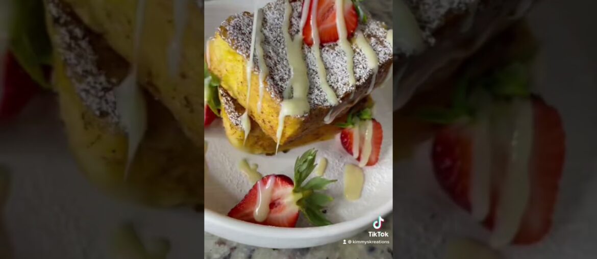 Strawberry cream cheese STUFFED french toast